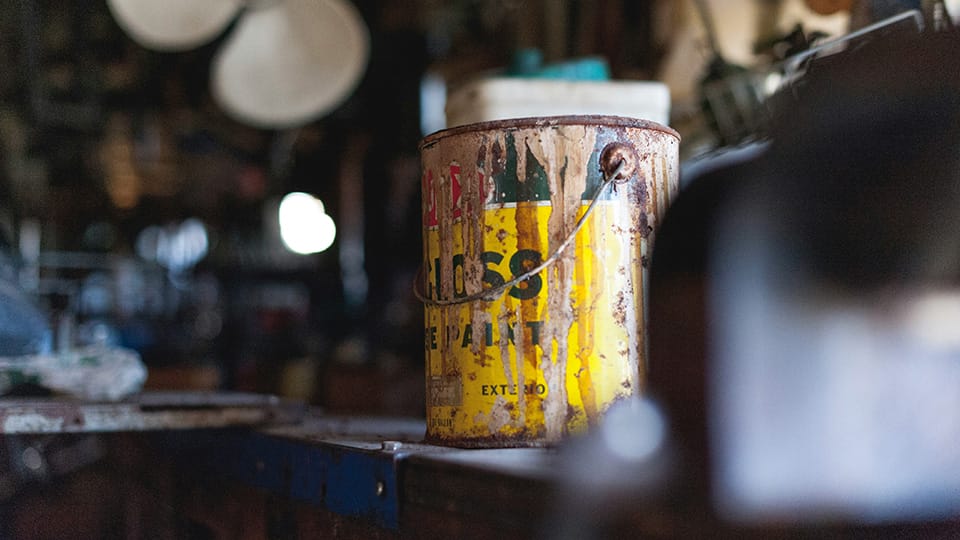 Can of old paint
